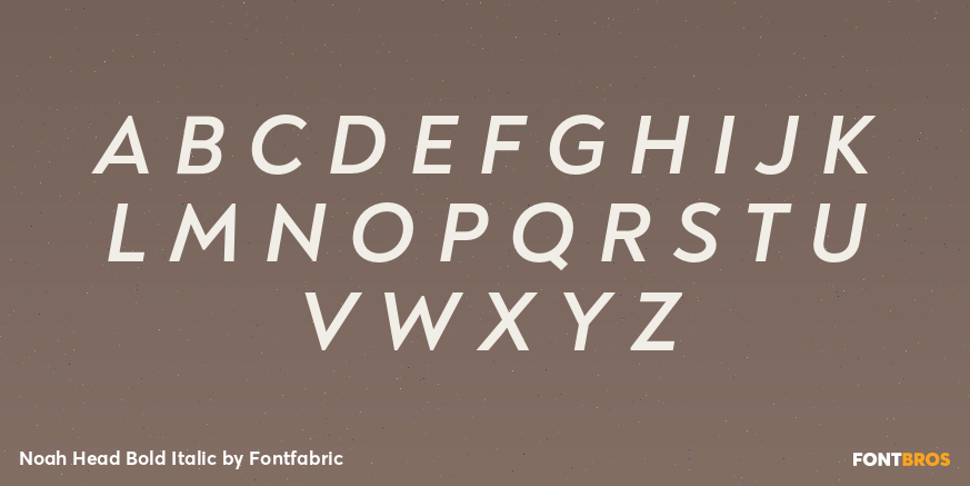 Noah Head Bold Italic Font Poster #1