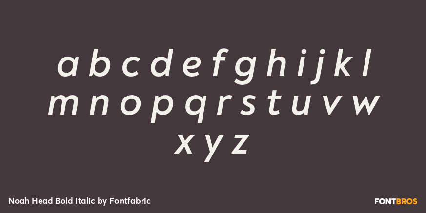 Noah Head Bold Italic Font Poster #1