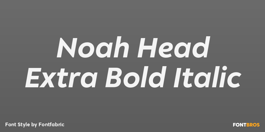 Noah Head Extra Bold Italic Font Poster #1