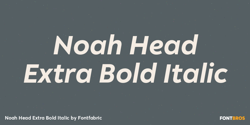 Noah Head Extra Bold Italic Font Poster #1