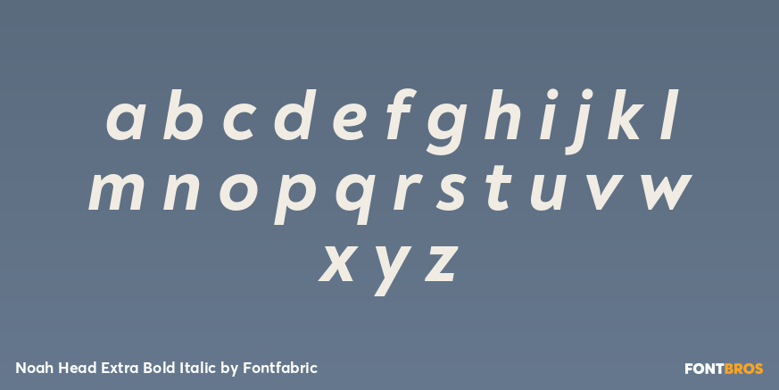 Noah Head Extra Bold Italic Font Poster #1