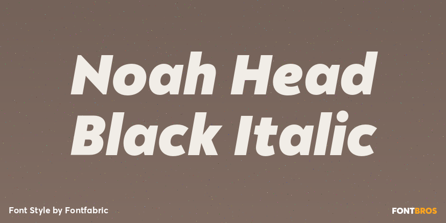 Noah Head Black Italic Font Poster #1