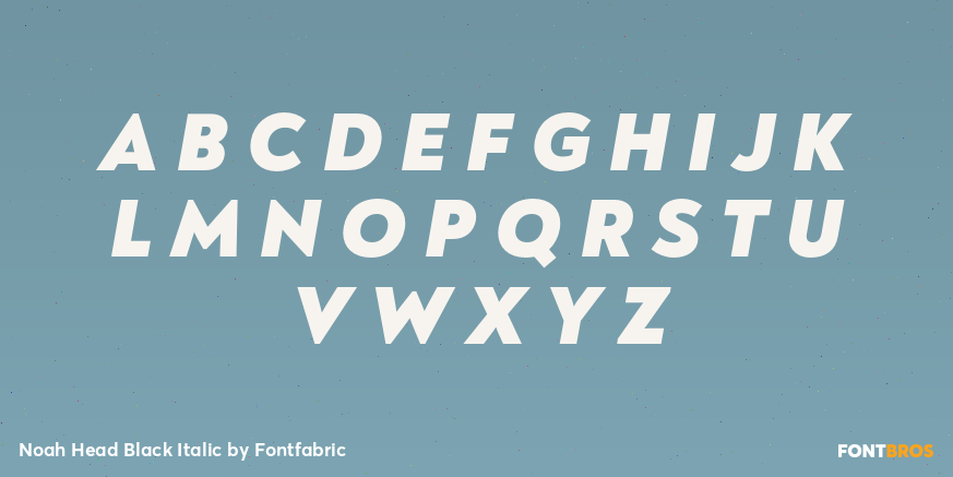 Noah Head Black Italic Font Poster #2
