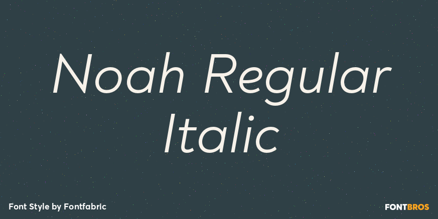 Noah Regular Italic Poster