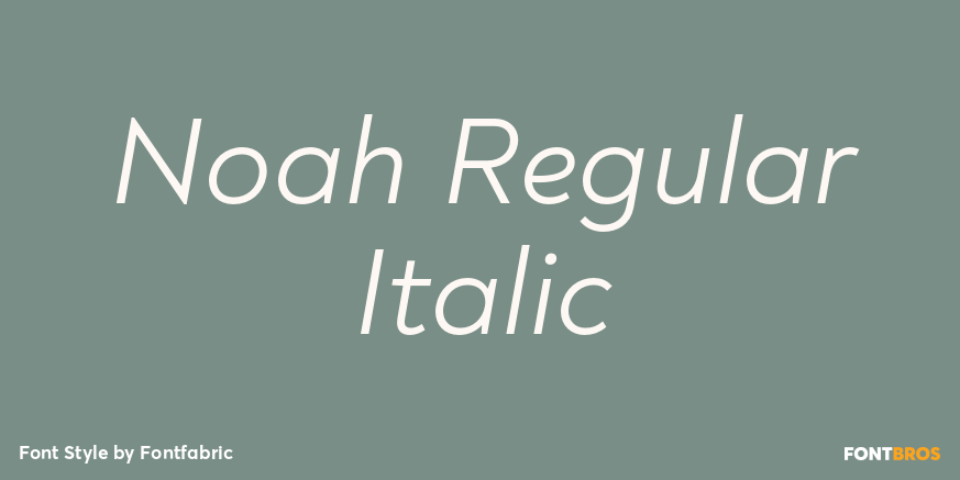 Noah Regular Italic Poster