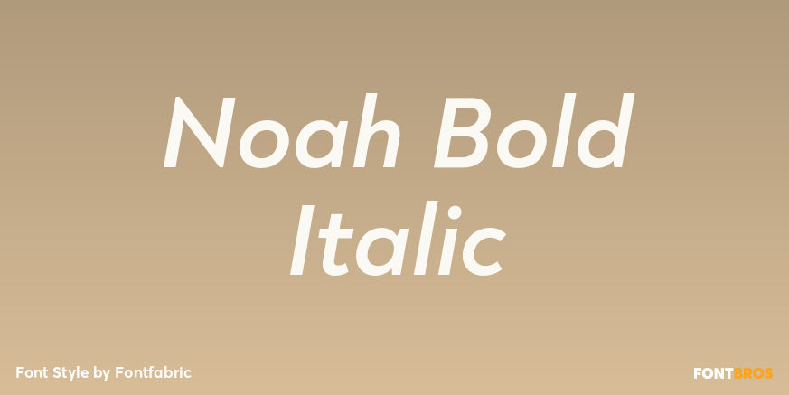 Noah Bold Italic Poster