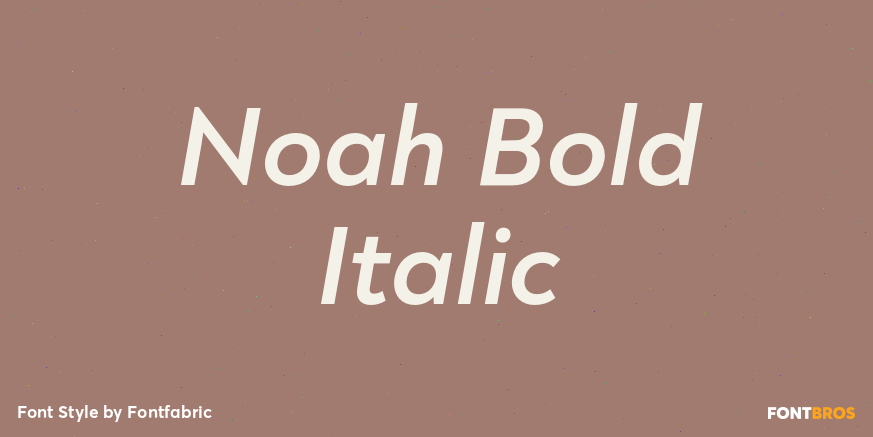 Noah Bold Italic Poster