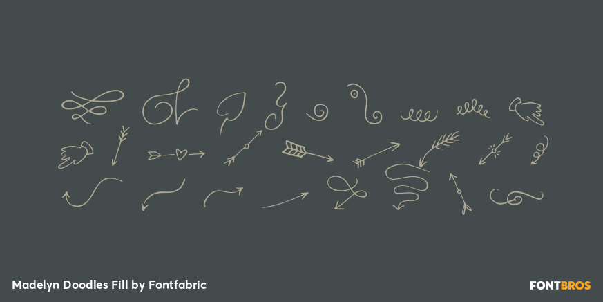 Madelyn Doodles Fill Font Poster #2