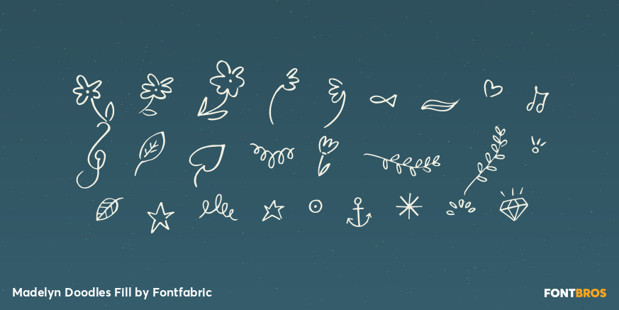 Madelyn Doodles Fill Font Poster #3