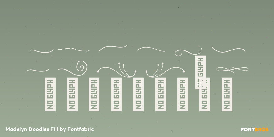 Madelyn Doodles Fill Font Poster #4