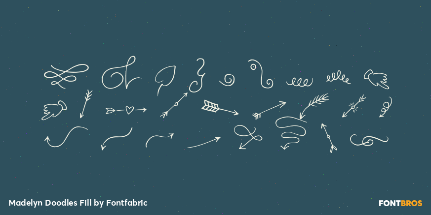 Madelyn Doodles Fill Font Poster #1
