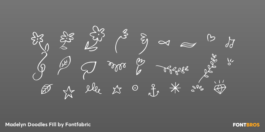 Madelyn Doodles Fill Font Poster #1