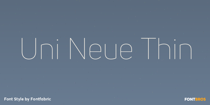 Uni Neue Thin Font Poster #1