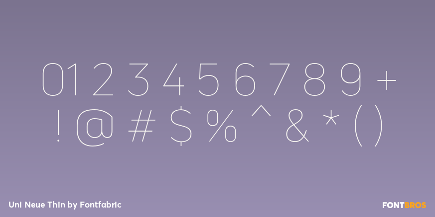Uni Neue Thin Font Poster #1