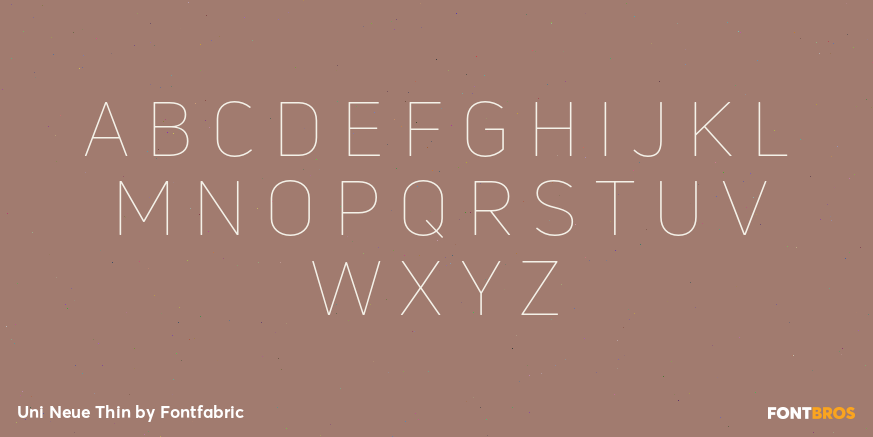 Uni Neue Thin Font Poster #1