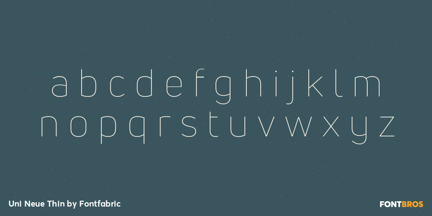 Uni Neue Thin Font Poster #1