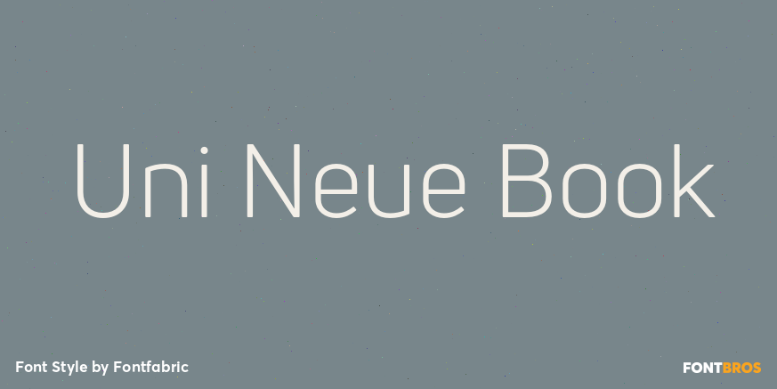 Uni Neue Book Font Poster #1