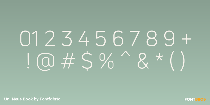 Uni Neue Book Font Poster #1