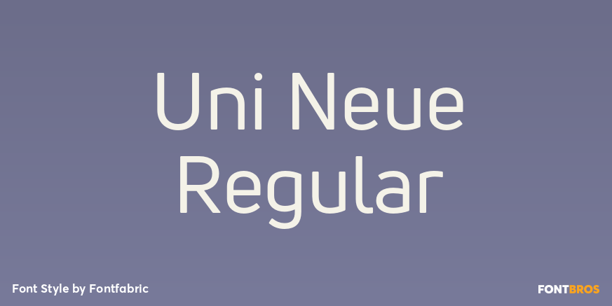 Uni Neue Regular Font Poster #1