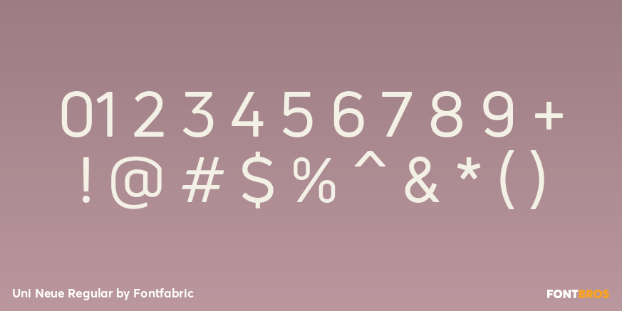 Uni Neue Regular Font Poster #4