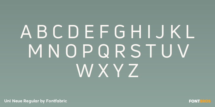 Uni Neue Regular Font Poster #2