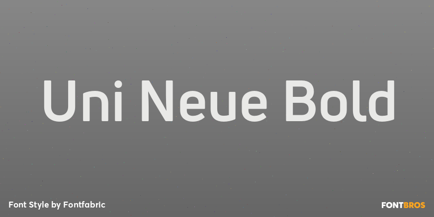 Uni Neue Bold Font Poster #1