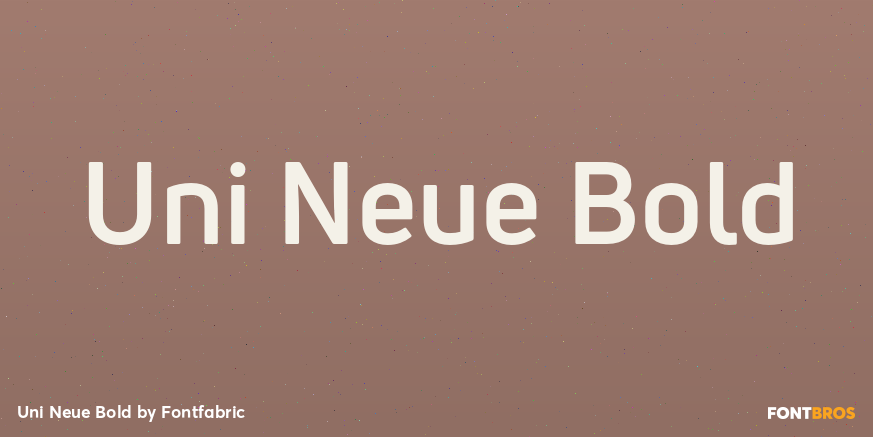 Uni Neue Bold Font Poster #1