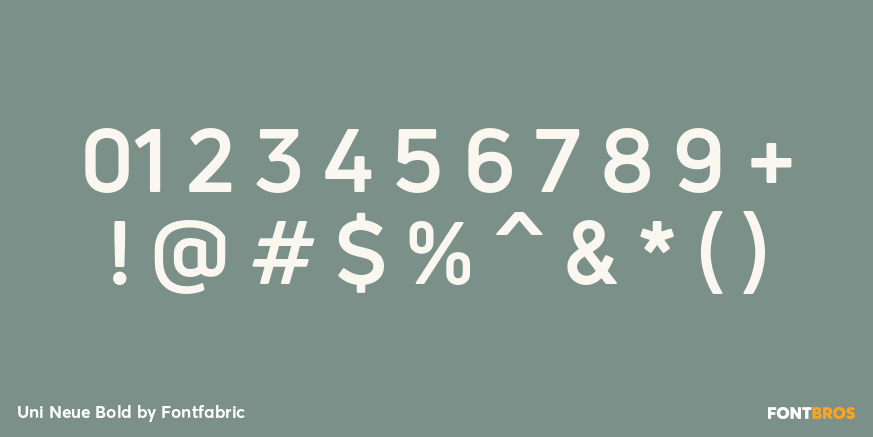 Uni Neue Bold Font Poster #4