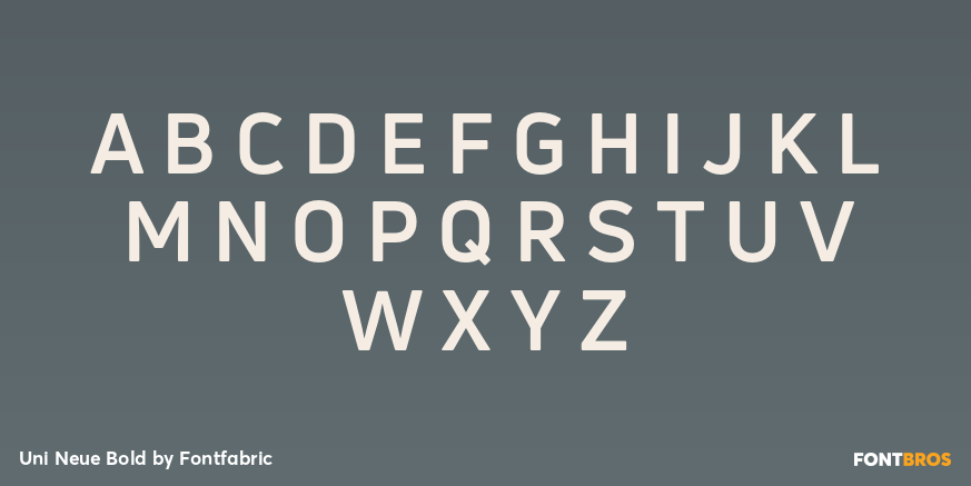 Uni Neue Bold Font Poster #1
