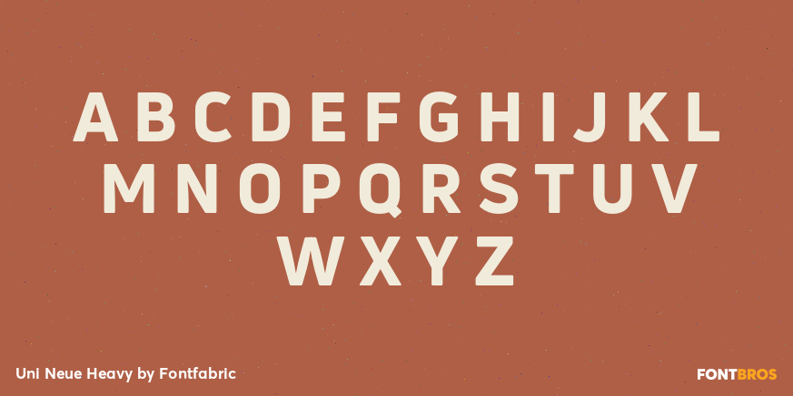 Uni Neue Heavy Font Poster #2