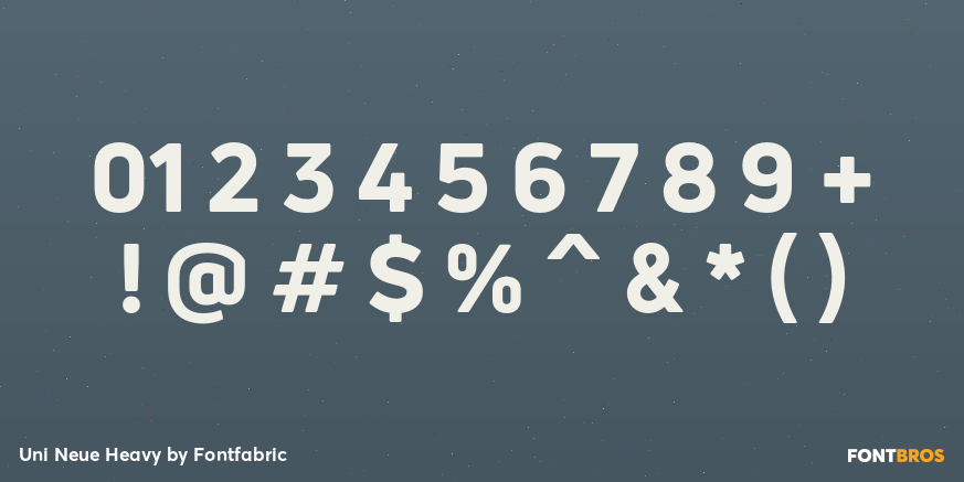 Uni Neue Heavy Font Poster #4