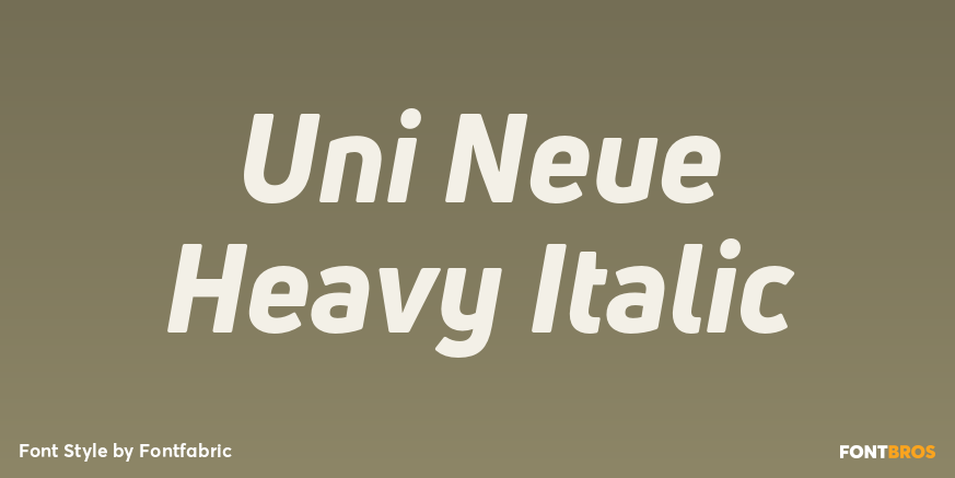 Uni Neue Heavy Italic Poster