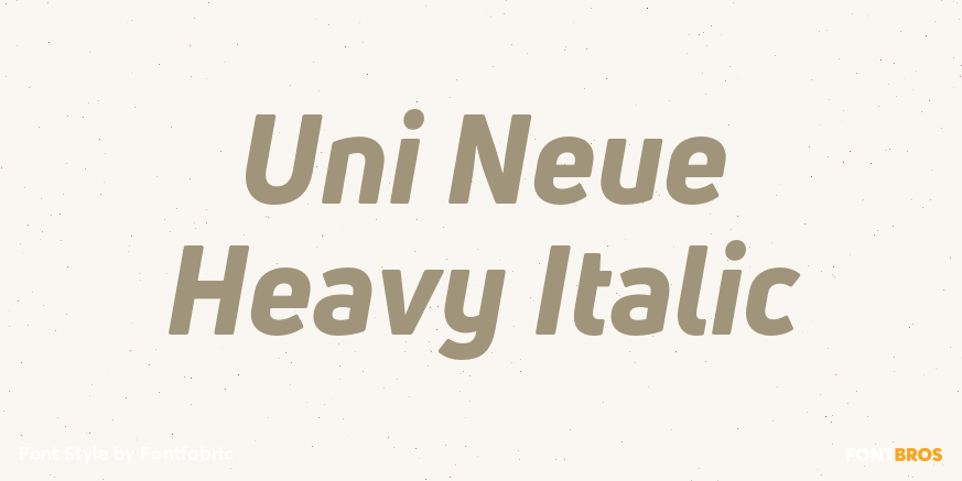 Uni Neue Heavy Italic Poster