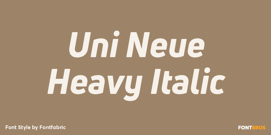 Uni Neue Heavy Italic Poster