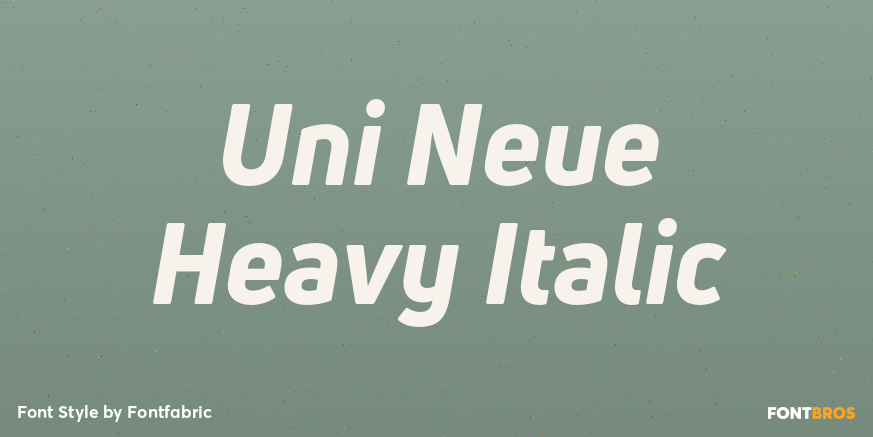 Uni Neue Heavy Italic Poster