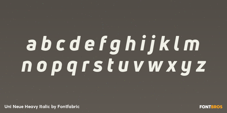 Uni Neue Heavy Italic Font Poster #3