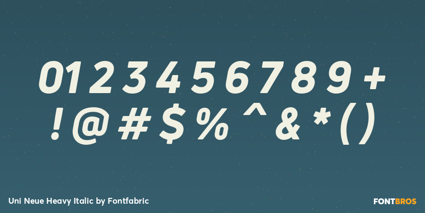 Uni Neue Heavy Italic Font Poster #4