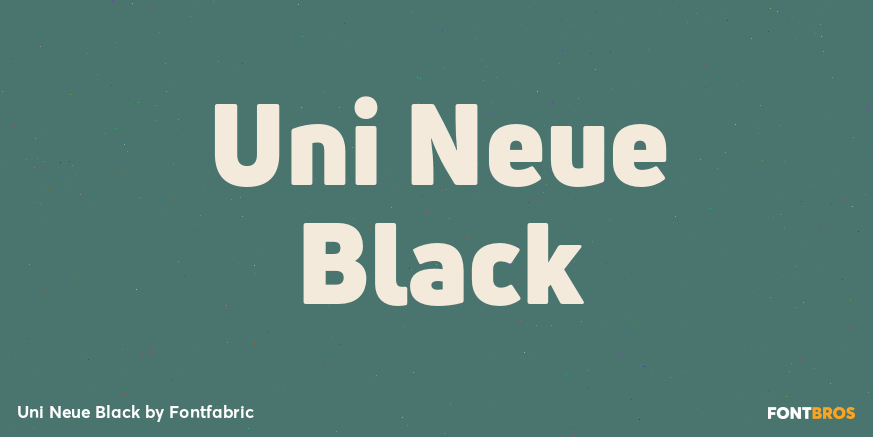 Uni Neue Black Font Poster #1