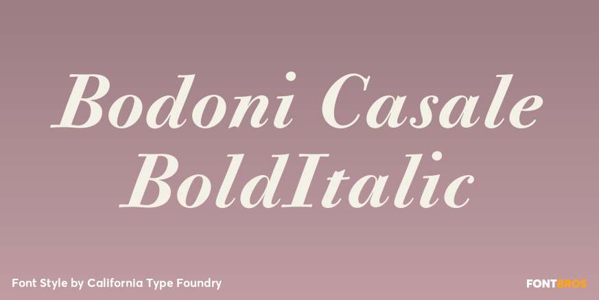 Bodoni Casale BoldItalic Font Poster #1