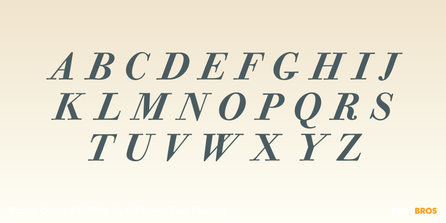 Bodoni Casale BoldItalic Font Poster #2