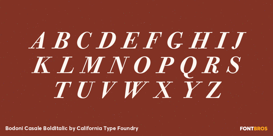 Bodoni Casale BoldItalic Font Poster #1