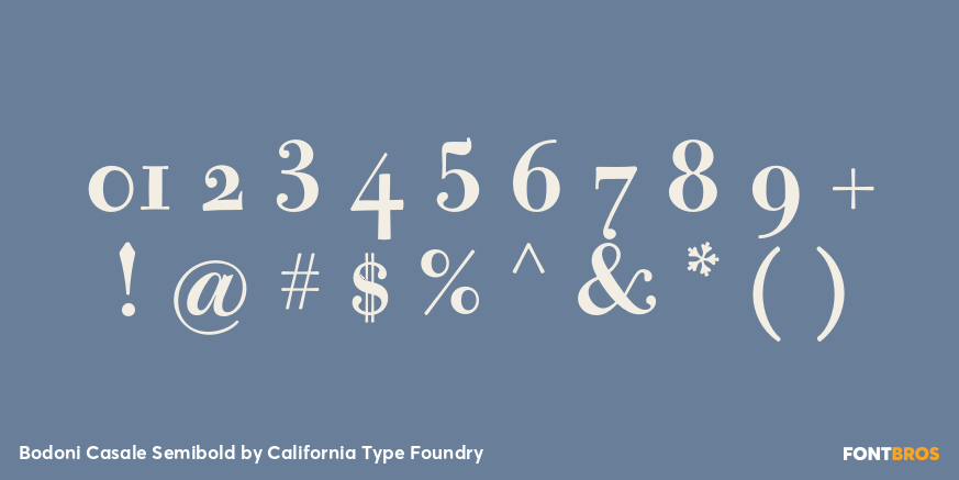 Bodoni Casale Semibold Font Poster #1
