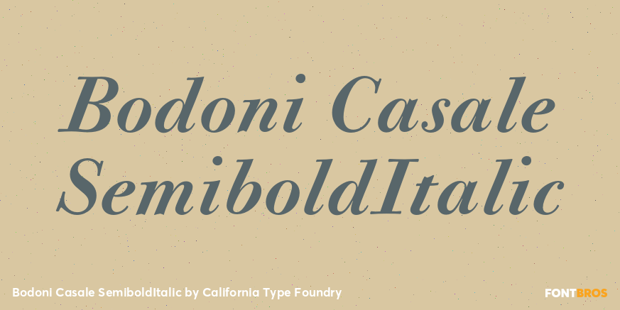 Bodoni Casale SemiboldItalic Font Poster #1