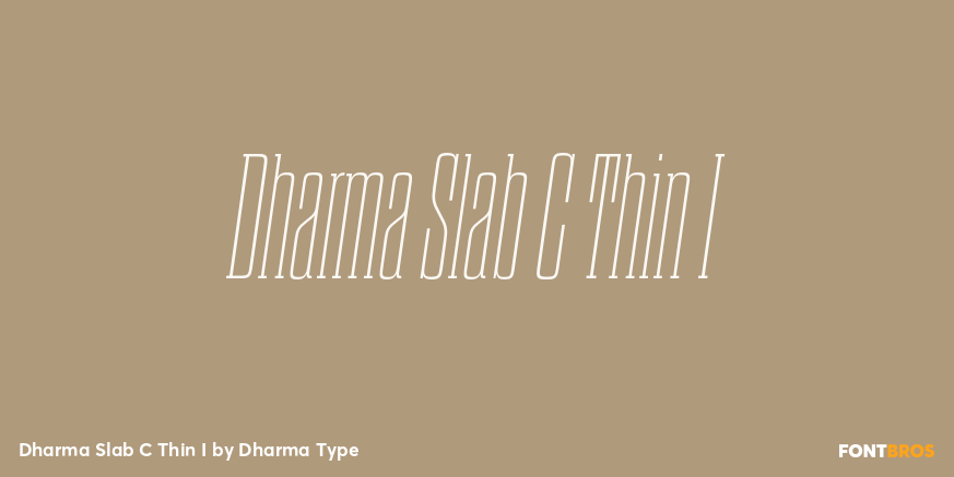 Dharma Slab C Thin I Font Poster #1