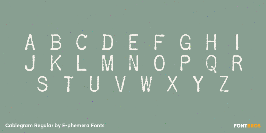 Cablegram Regular Font Poster #3