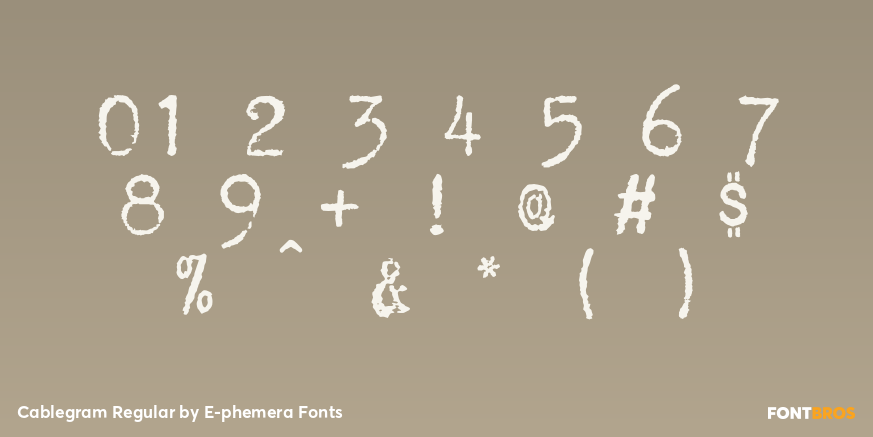 Cablegram Regular Font Poster #4