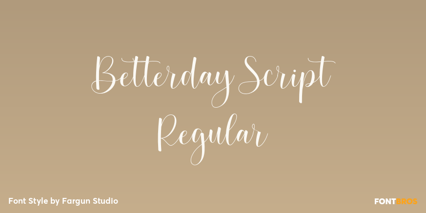 Betterday Script Regular Font Poster #1