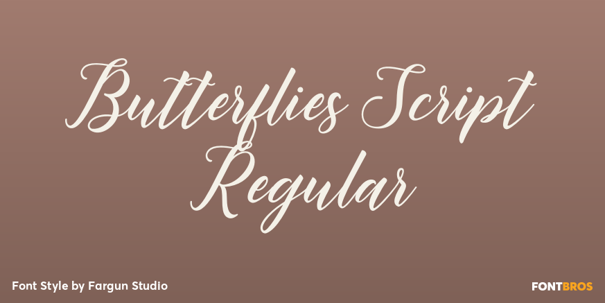 Butterflies Script Regular Font Poster #1