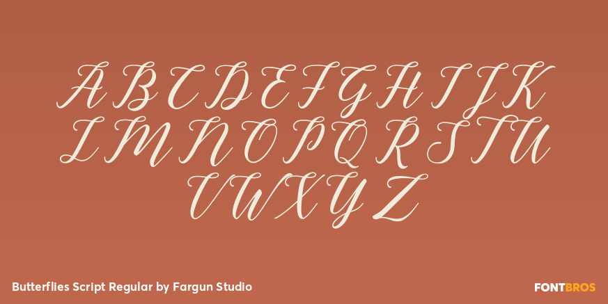 Butterflies Script Regular Font Poster #2