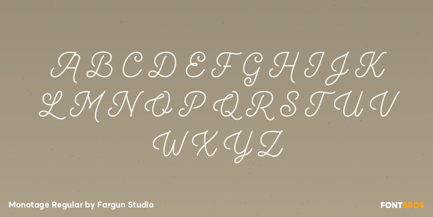 Monotage Regular Font Poster #2
